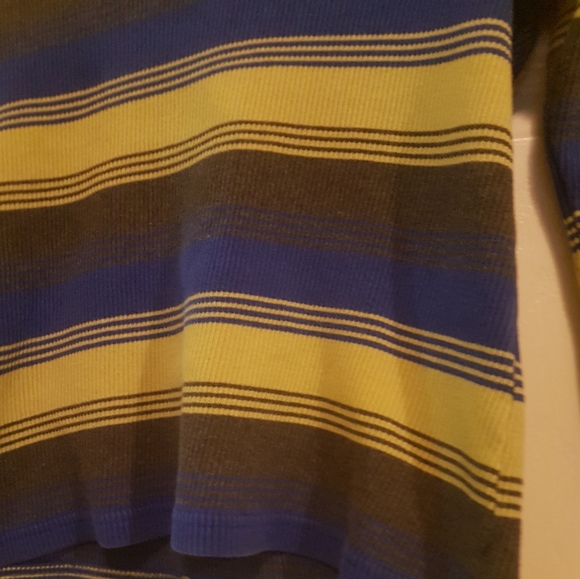 👚 GAP Stripped Blue & Green Long Sleeve Shirt - Picture 3 of 9